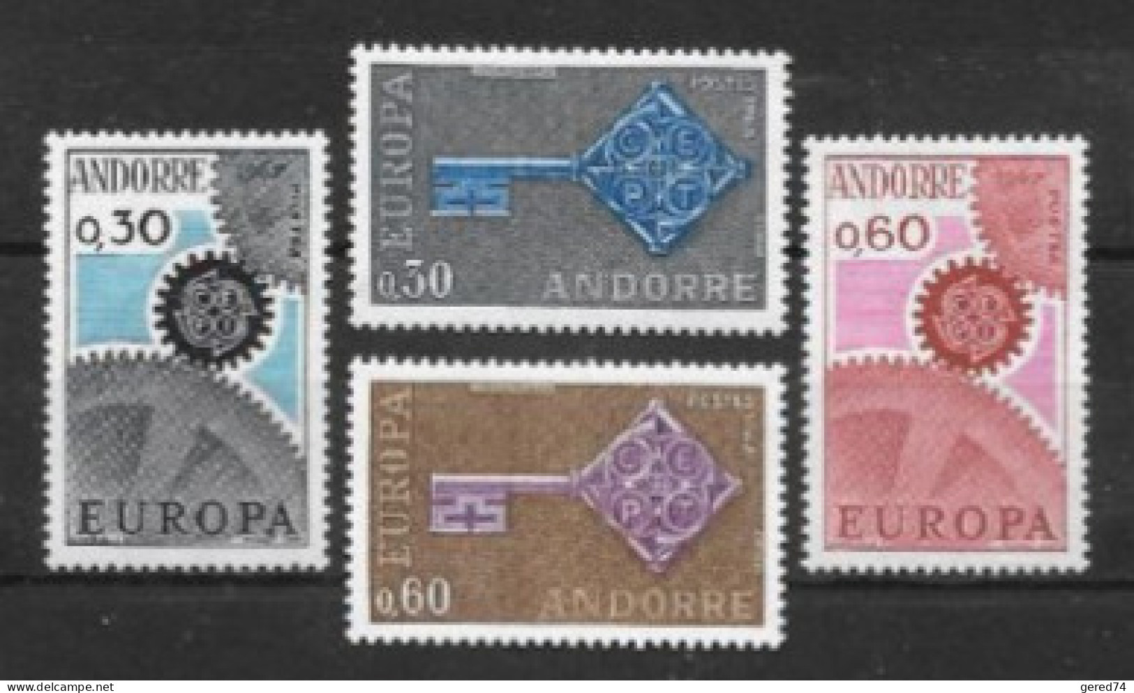 EUROPA - CEPT : ANDORRE 1967 + 1968 ** TB  (cote 60,oo €) - 1967