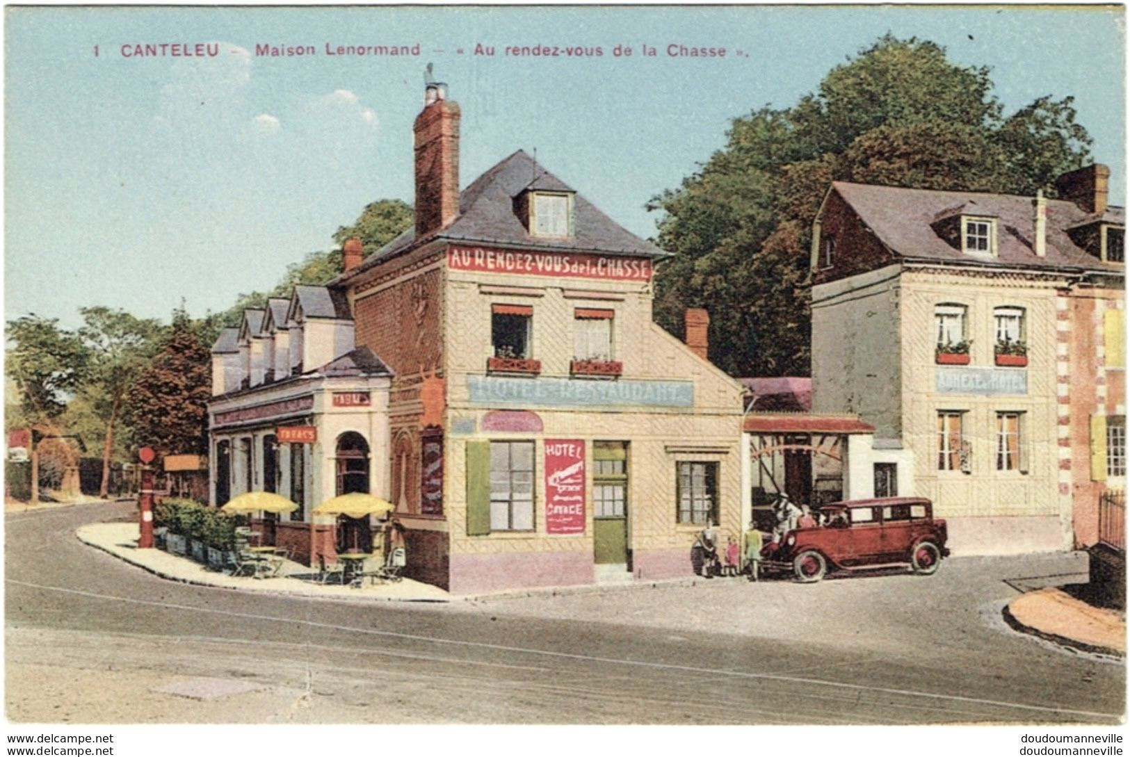 CPA - 76 - CANTELEU - Maison Lenormand - Au Rendez De La Chasse - Hôtel Restaurant - Pompe à Esssence - Canteleu