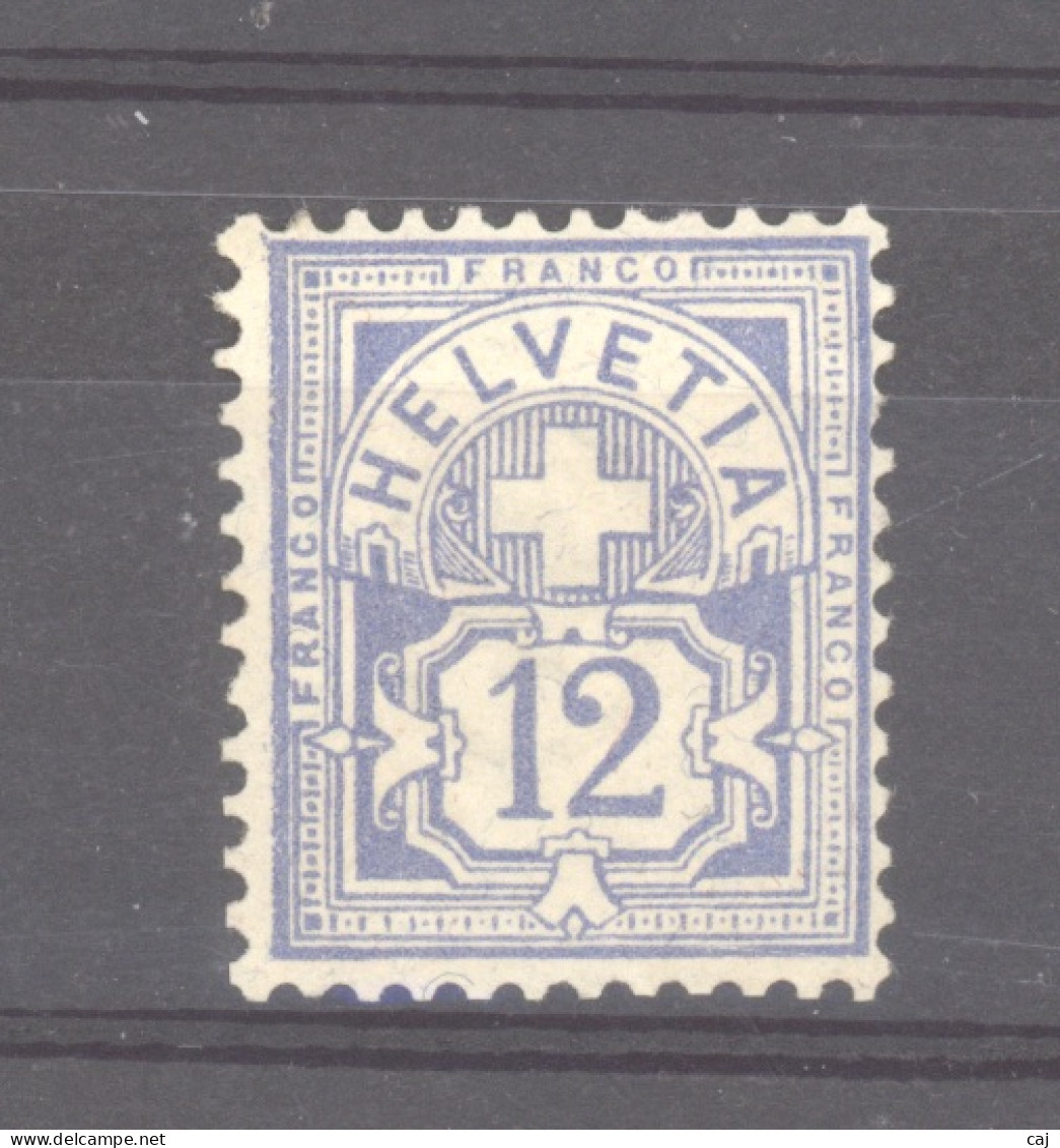 0ch  1850  -  Suisse  :  Yv  68a  *   Bleu Pâle - Nuovi