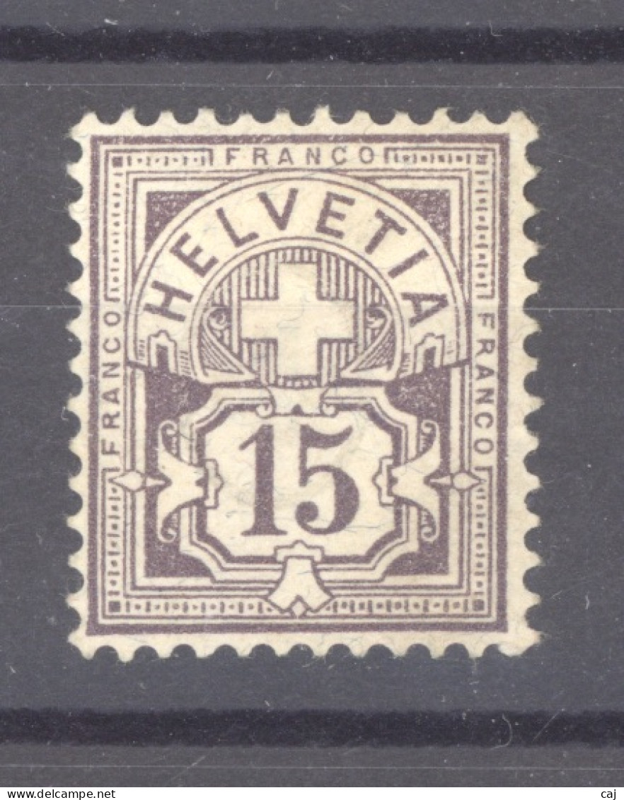 0ch  1851  -  Suisse  :  Yv  70a  *  Gris Violet - Ongebruikt