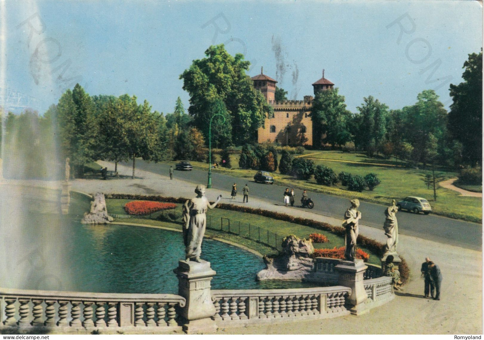 CARTOLINA  TORINO,PIEMONTE-PARCO DEL VALENTINO-FONTANA MONUMENTALE-STORIA,MEMORIA,CULTURA,BELLA ITALIA,VIAGGIATA 1966 - Parcs & Jardins