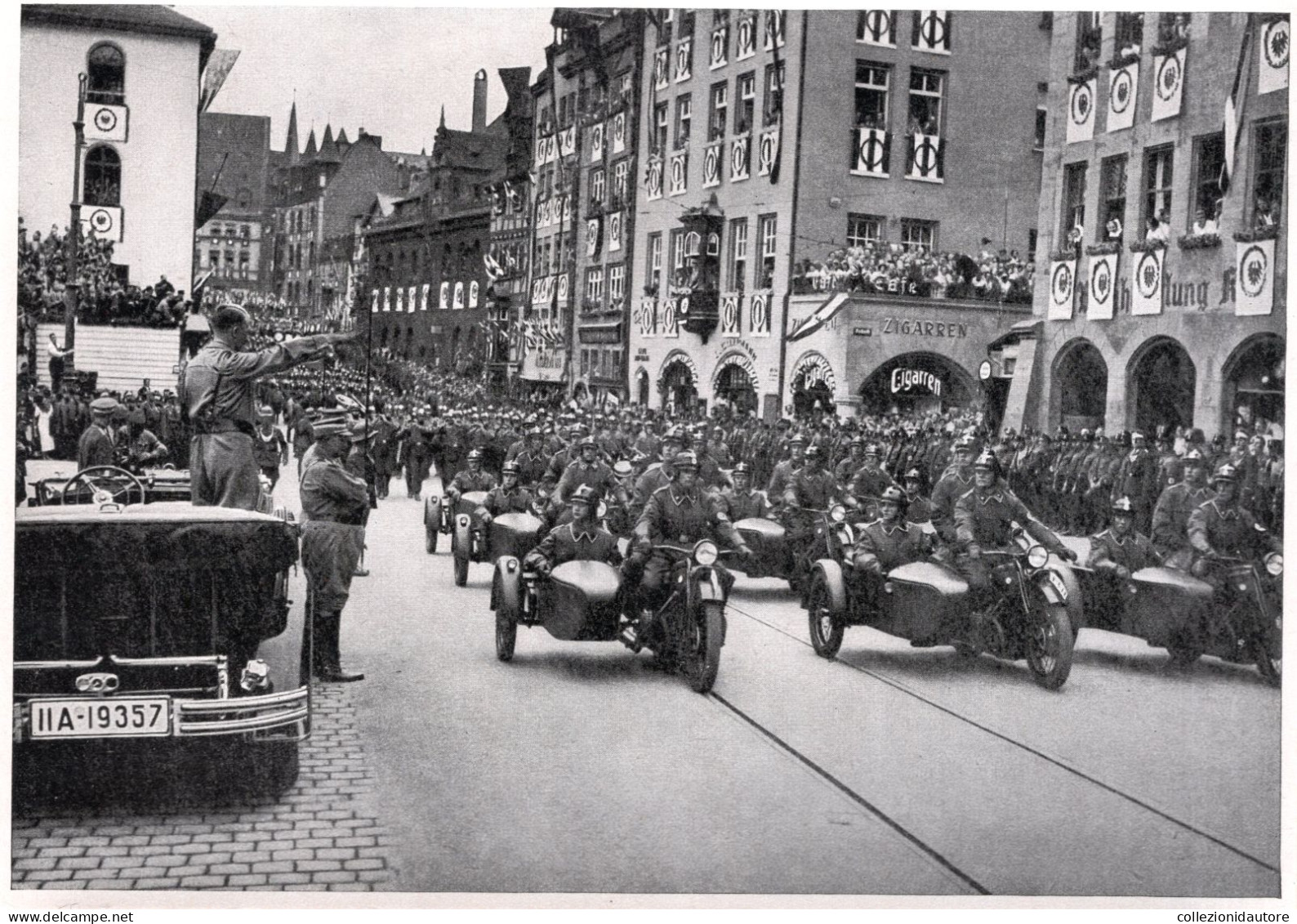 SAMMELWERK N 15 ADOLF HITLER CIGARETTEN SERIE COMPLETA DI 25 FOTOGRAFIE ORIGINALI MISURE 12X17 CM ERA NAZISTA 1922-1945