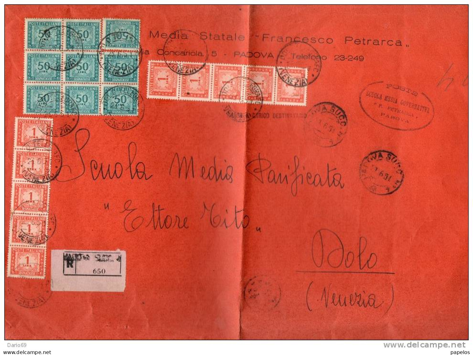 1951 LETTERA CON ANNULLO PADOVA - Taxe