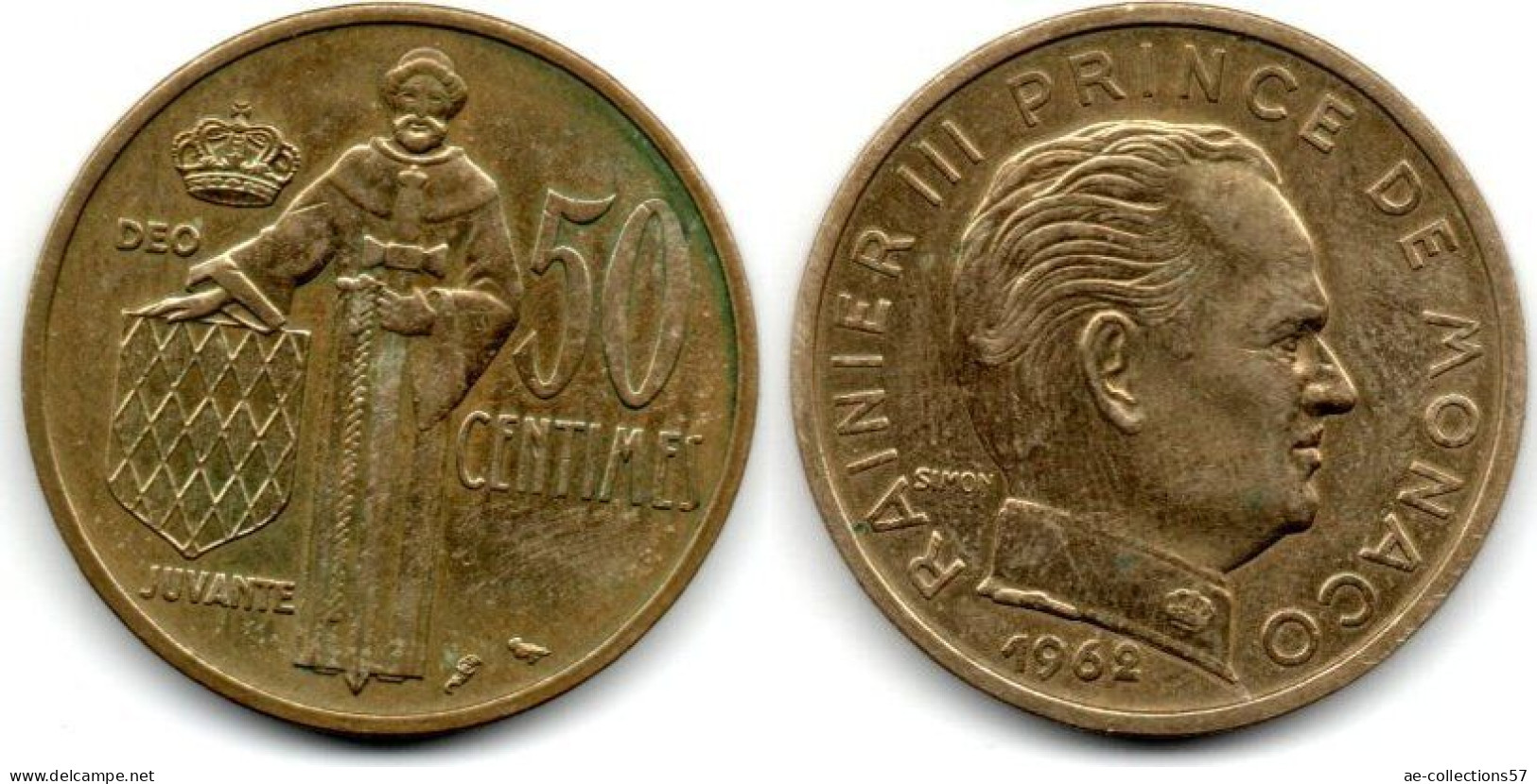 MA 28970  / Monaco 50 Centimes 1962 TTB - 1960-2001 Neue Francs