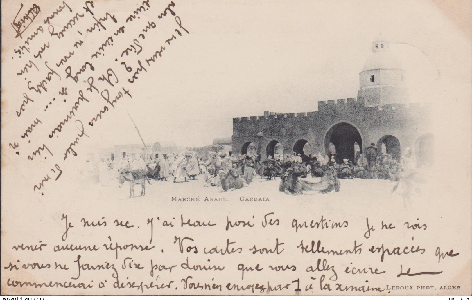 ALGERIE GARDAIA GHARDAÏA MARCHE ARABE  PRECURSEUR  VOYAGEE 1900 - Ghardaïa