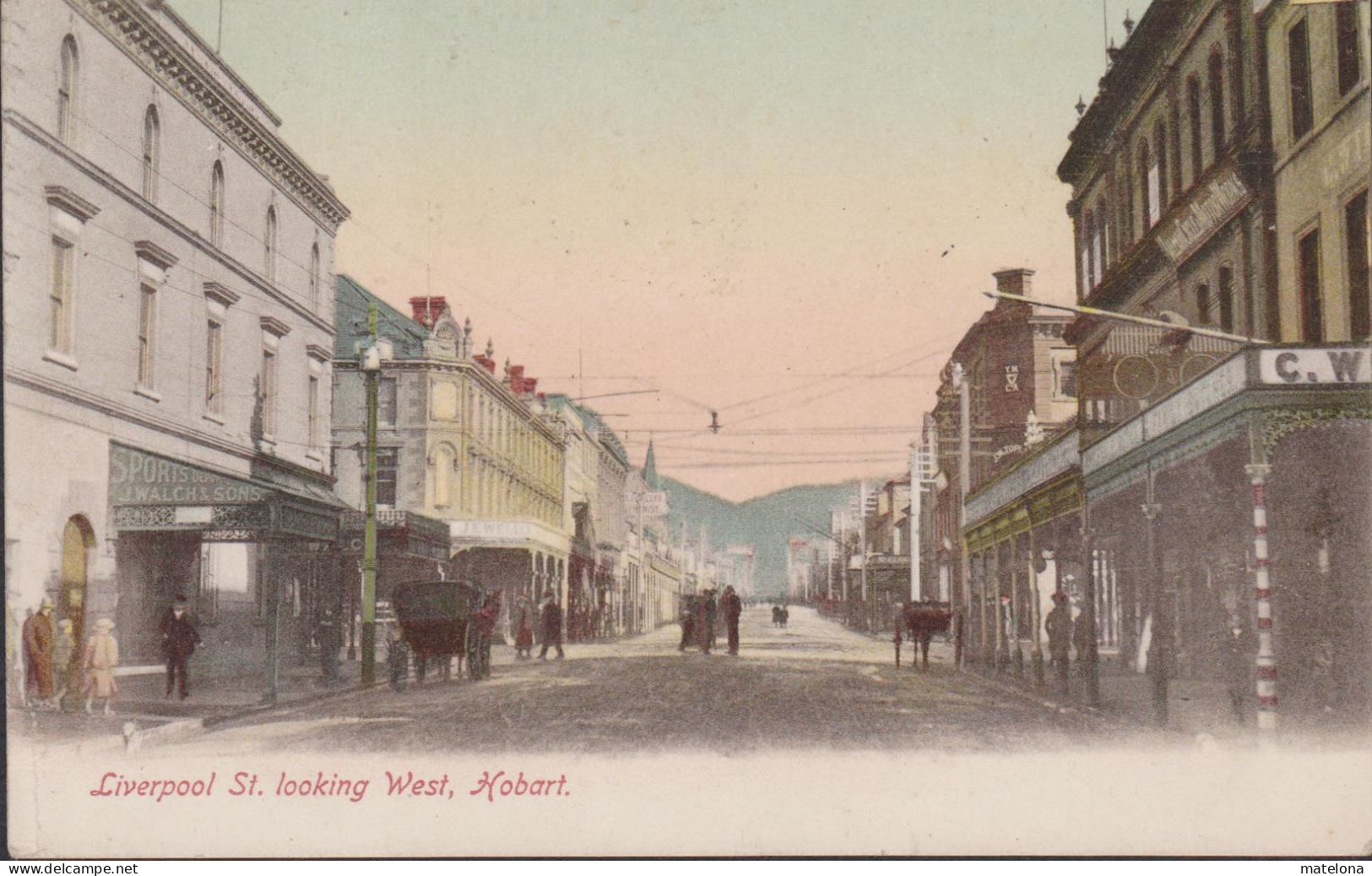 AUSTRALIE TASMANIA HOBART LIVERPOOL ST. LOOKING WEST - Hobart