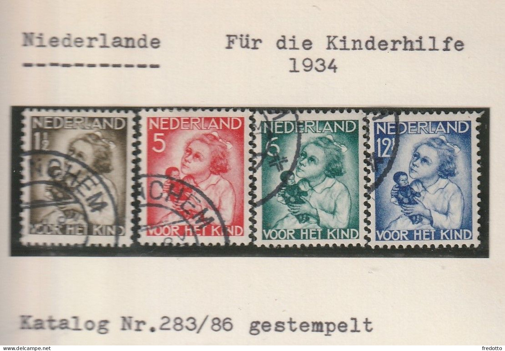 Niederlande - Marken Gestempelt-Kinderhilfe 1934 - Gebruikt