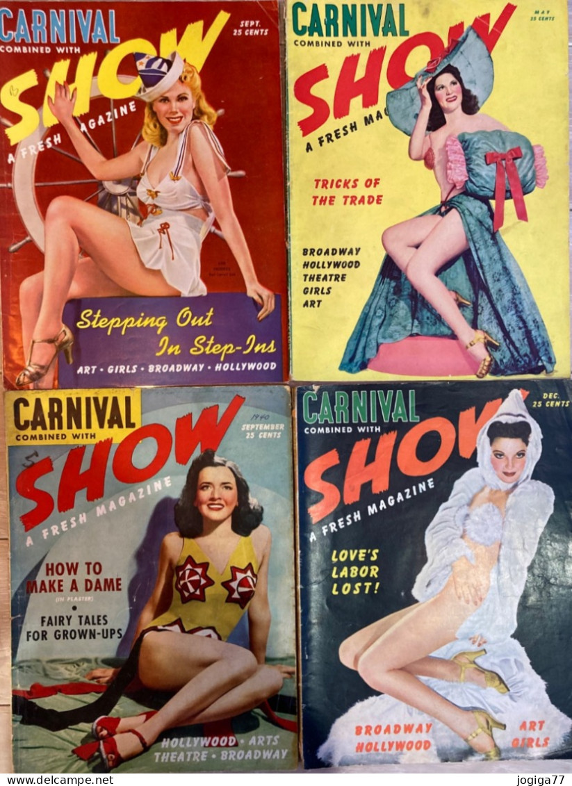 Carnival Show - 20 n° revue américaine pin-up -  années 1940,41,42