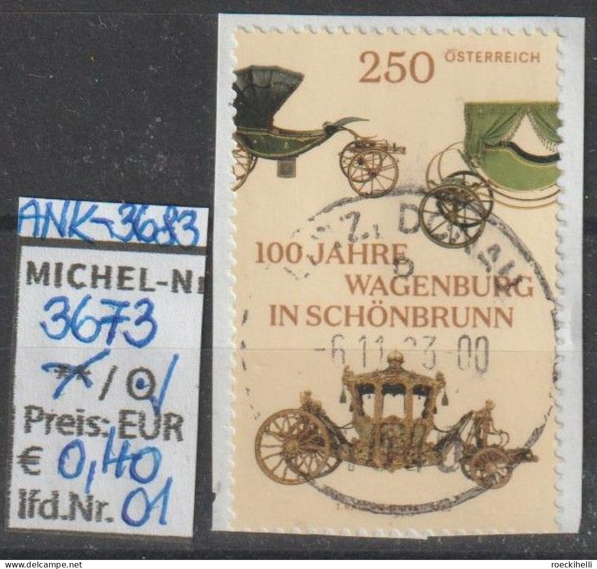 2022 - ÖSTERREICH - SM "100 J. Wagenburg I. Schönbrunn" 250 C Mehrf.- O Gestempelt - S.Scan (3683o 01-02 ABs  At) - Gebruikt