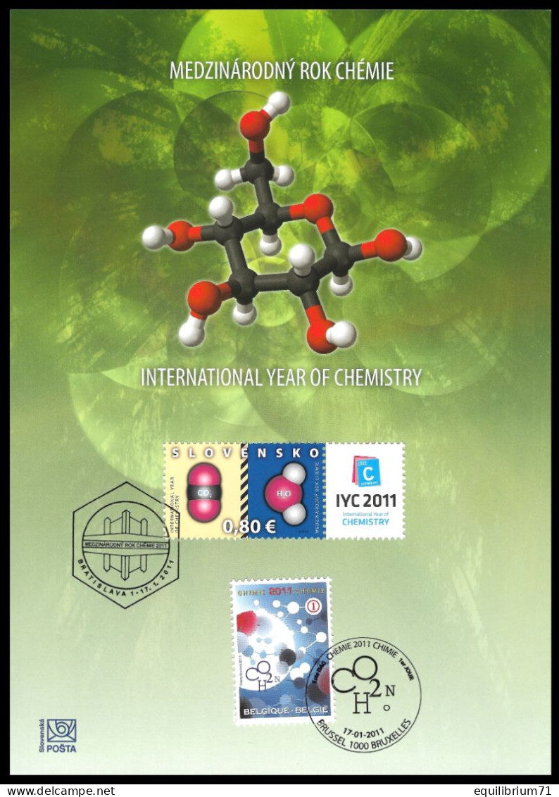 4096° CS/HK - Année Internationale De La Chimie - Émission Commune Avec La Slovénie - Carte Slovéne - RRRRRRRRRRRRRRRRRR - Chemie