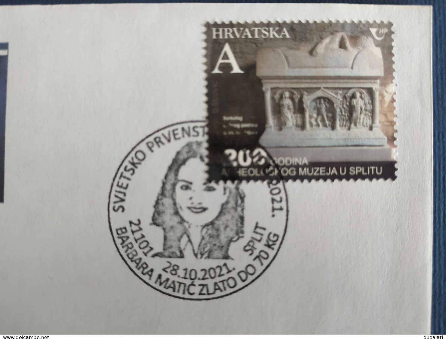 Croatia Hrvatska 2021 World Judo Championships Hungary Barbara Matić Gold Winner Cover & Commemorative Postmark 2 - Judo