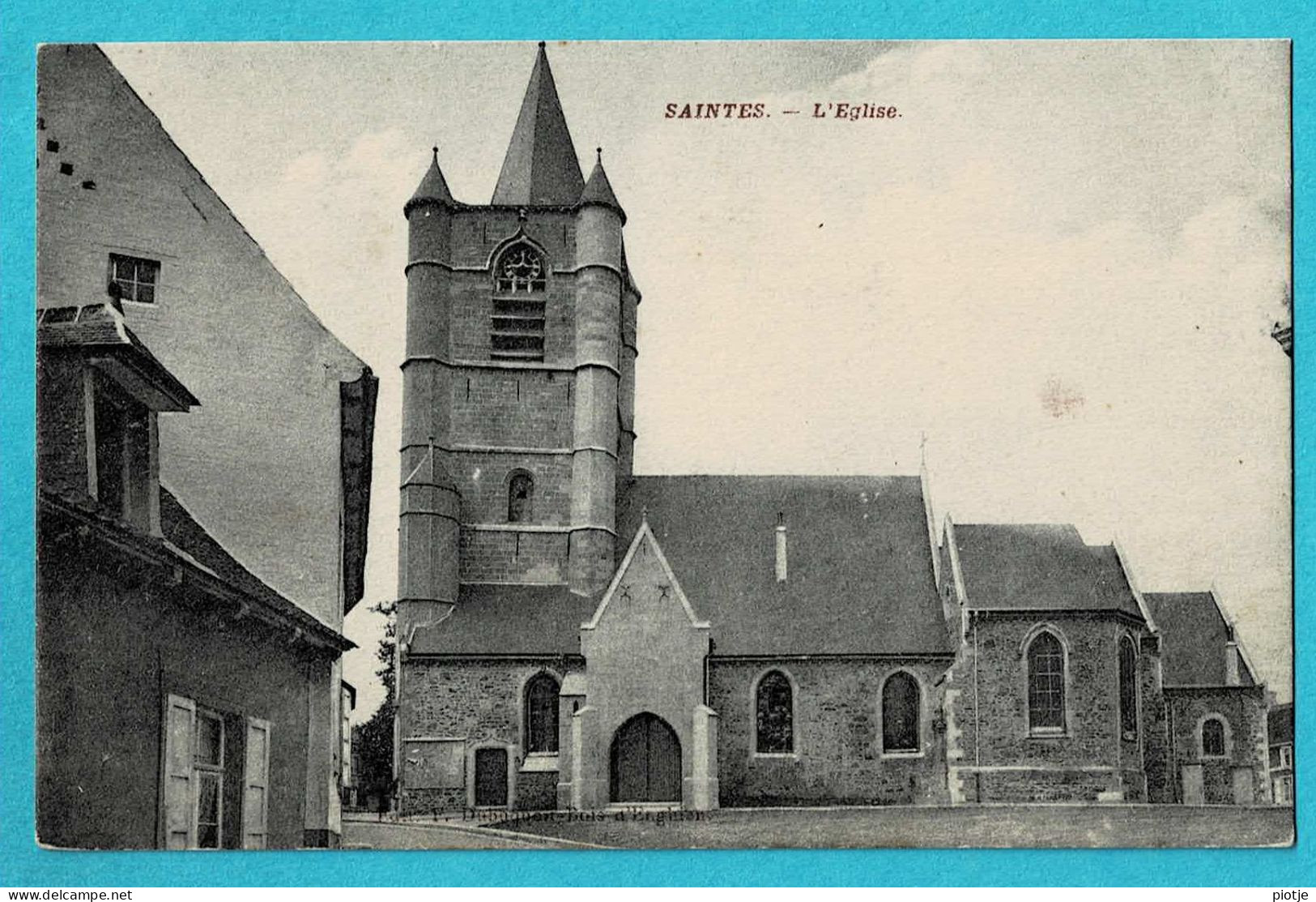 * Saintes - Tubeke (Waals Brabant Wallon) * L'église, Kerk, Church, Kirche, Old, Rare, Unique - Tubize