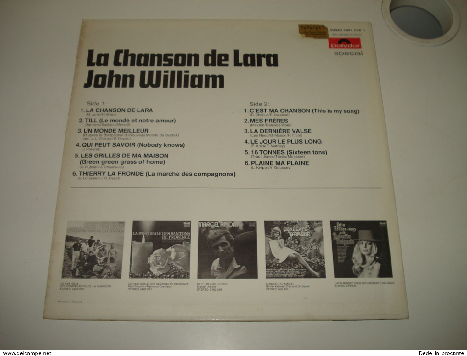 B12 / John William – La Chanson De Lara - LP - 2482 060 - Bel 19??  NM/NM - Disco & Pop