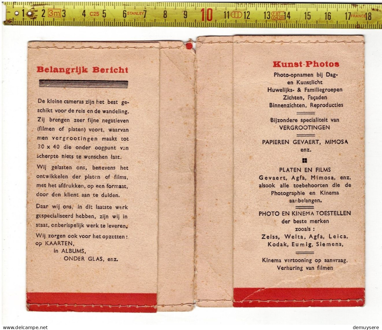 KL 5297 - MAP VOOR FOTOS - DELAEY IZEGEM - Materiaal & Toebehoren