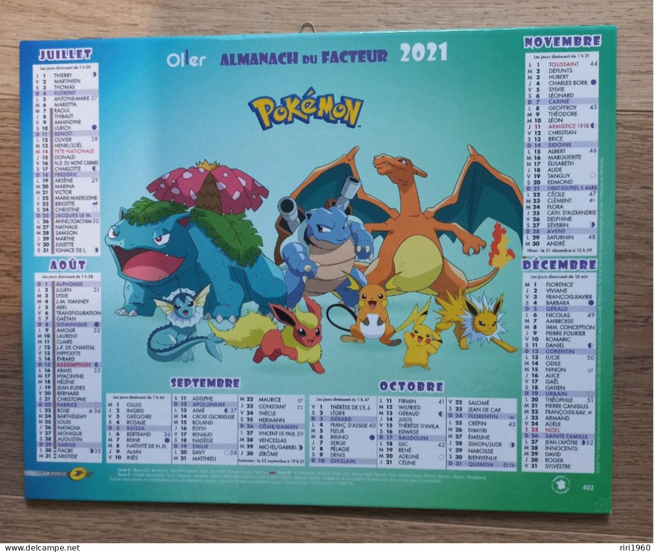 Almanach Du Facteur.pokemon. - Grand Format : 2001-...