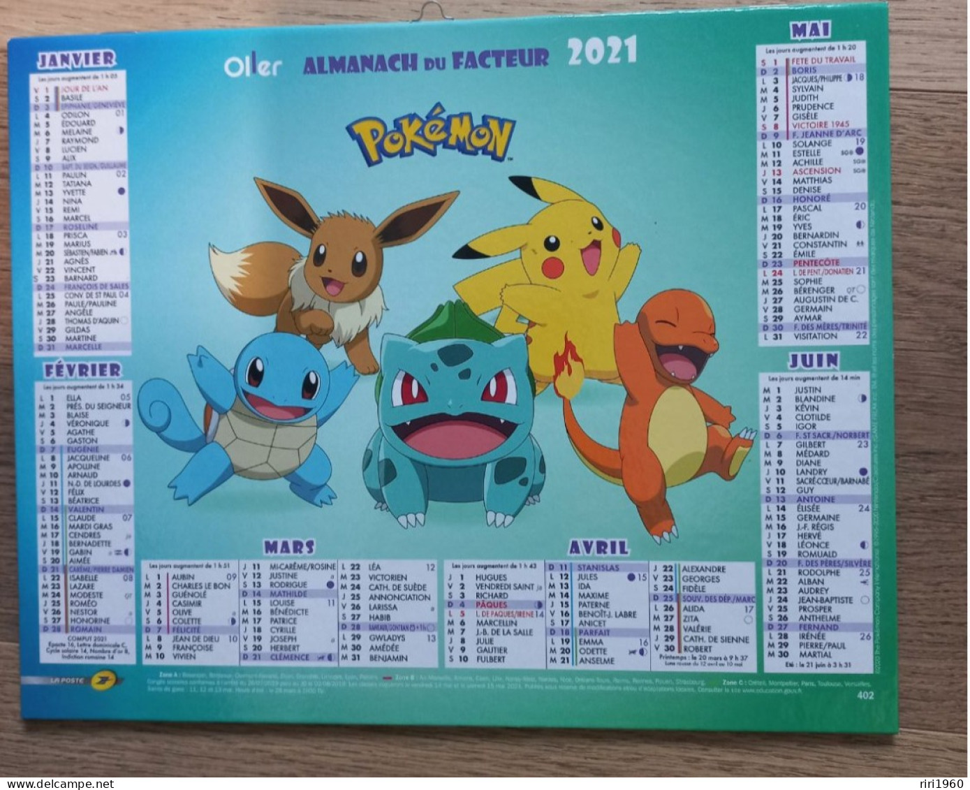 Almanach Du Facteur.pokemon. - Grand Format : 2001-...