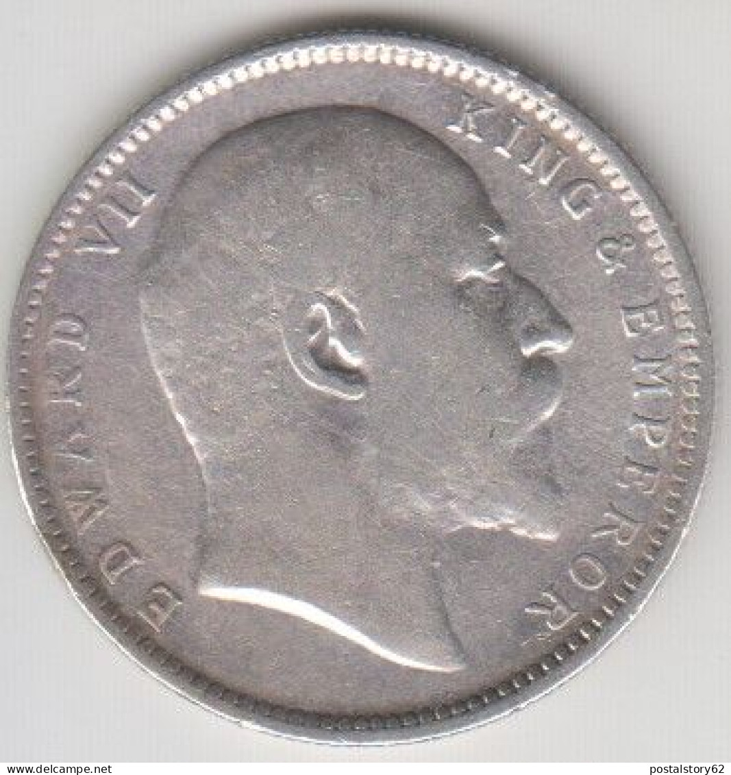 India, Compagnia Delle Indie - Edward VII° -  " One Rupee " Anno 1906 Arg. 9,17 - Colonies
