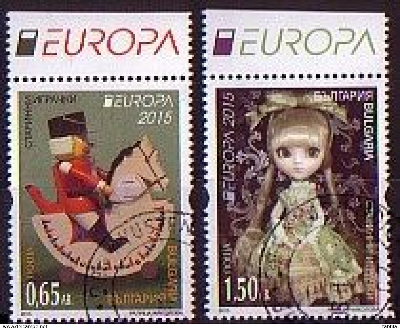 BULGARIA - 2015 - Europa / Europe - Cept  -  Old Toys - 2v Used - Oblitérés