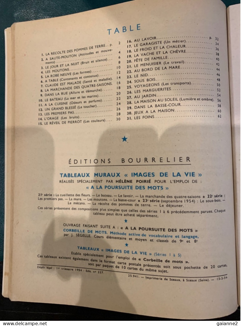 A La Poursuite Des Mots (CP Et CE)1954 - 6-12 Ans