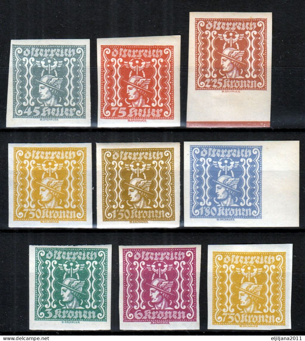 ⁕  Austria 1921 ⁕ Newspaper Stamps Mi.409-416 ⁕ 9v MH/MNH - Newspapers