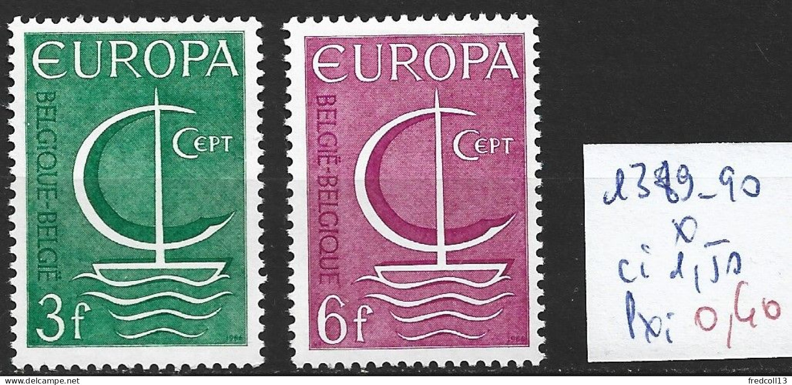 BELGIQUE 1389-90 * Côte 1.50 € - 1966