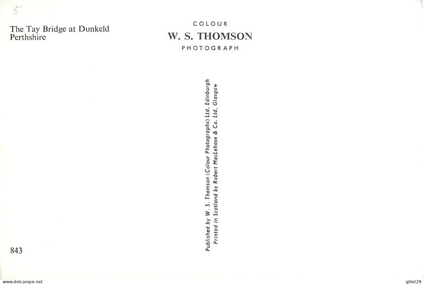 DUNKELD, PERTHSHIRE, SCOTLAND - THE TAY BRIDGE - W. S. THOMSON PHOTOGRAPH - - Perthshire