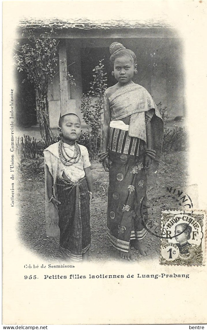 Petites Filles Laotiennes De Luang-Prabang (cliché De Sesmaisons) - Laos