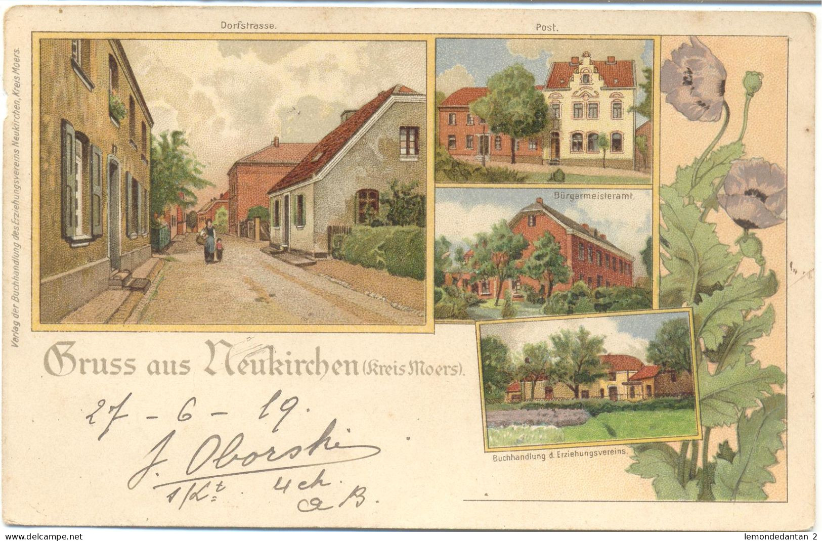 Gruss Aus Neukirchen -  ( Kreis Moers ) - Litho - Moers