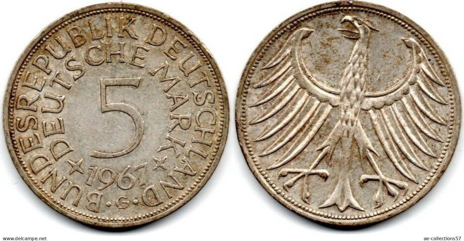 MA 28998  / Allemagne - Deutschland - Germany 5 Mark 1967 G TTB+ - 5 Marcos