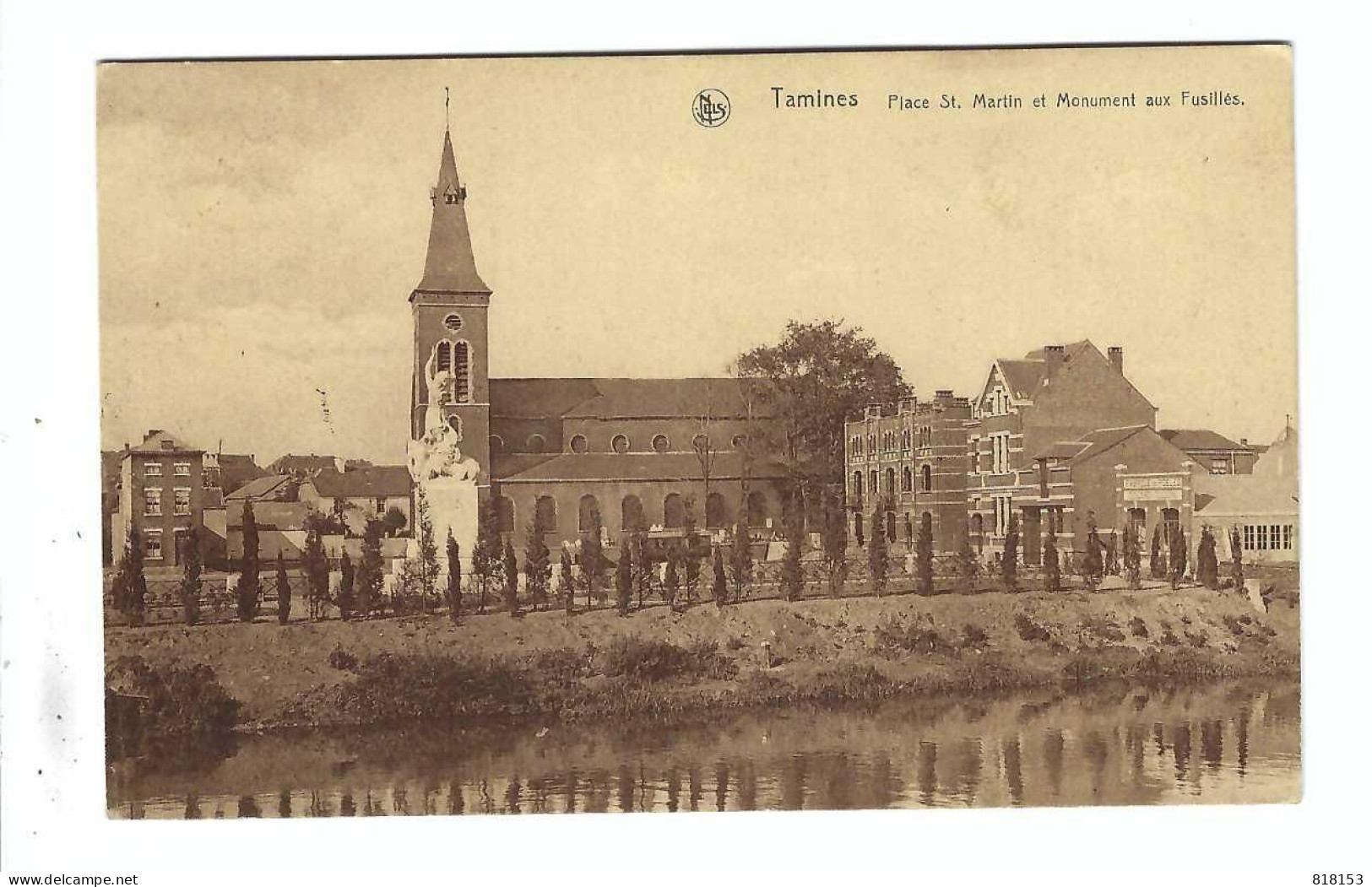 Tamines  Place St. Martin Et Monument Aux Fusillés 1929 - Sambreville