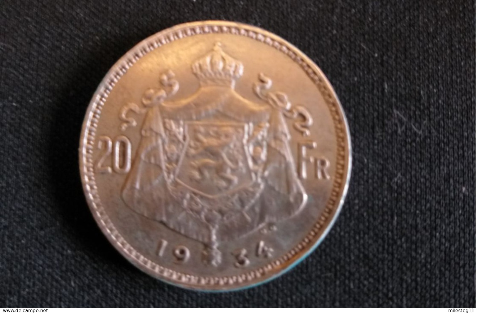 Pièce De 20 Francs De 1934 NDL (n°308 Du Catalogue Officiel) - 20 Francs & 4 Belgas