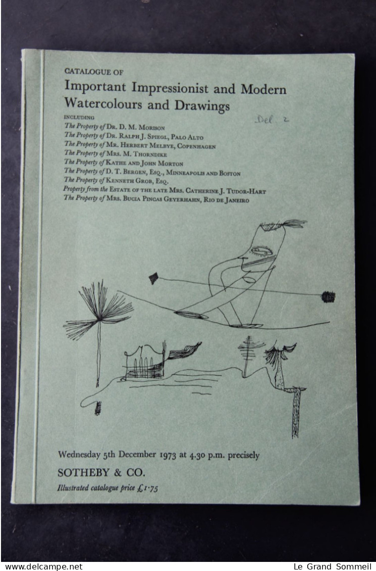 Sotheby&Co 5/12/1973 Catalogue Of Impressionist &modern Watercolours &drawings + Price List! - Riviste & Cataloghi