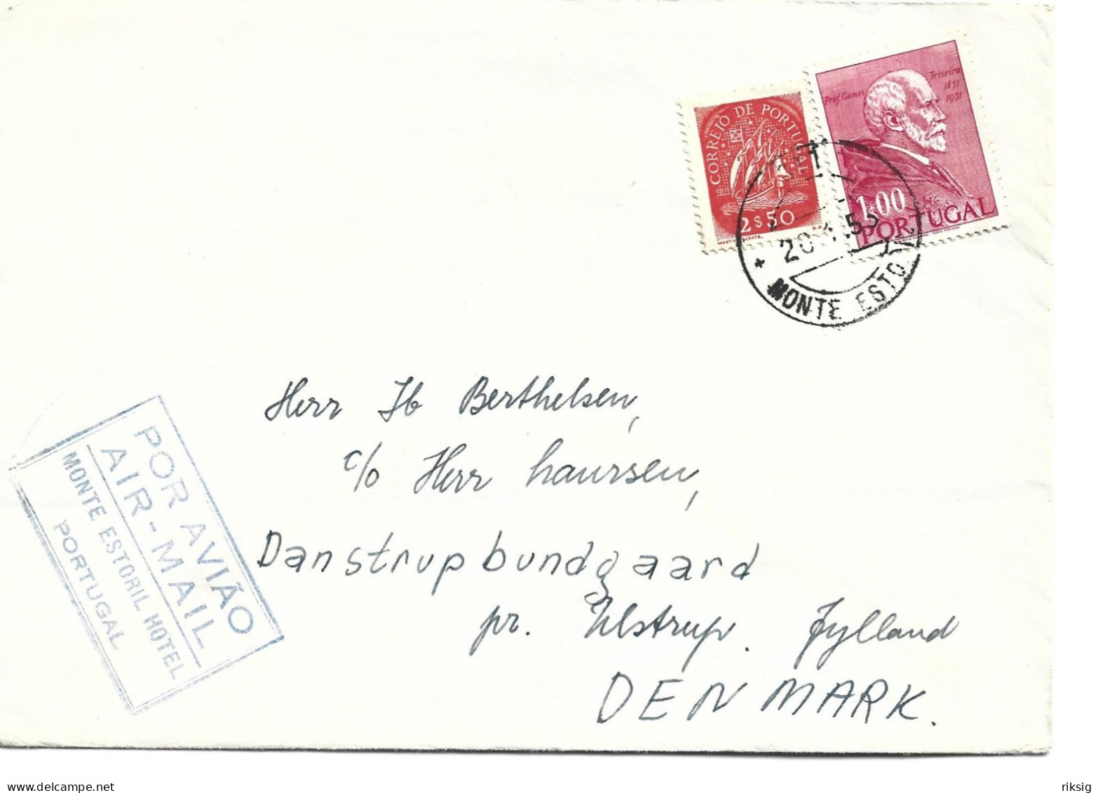 Portugal Airmail Sent To Denmark  H-2006 - Lettres & Documents