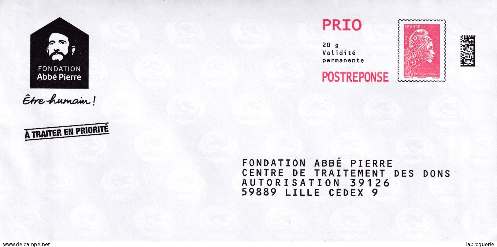 FRA - PAP - FONDATION ABBÉ PIERRE - N°315249 - Prêts-à-poster: Réponse /Marianne L'Engagée