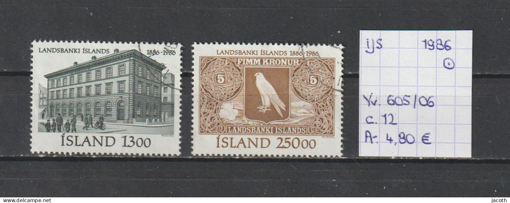 (TJ) IJsland 1986 - YT 605/06 (gest./obl./used) - Used Stamps