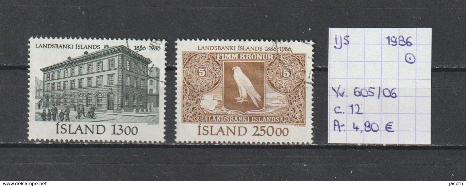 (TJ) IJsland 1986 - YT 605/06 (gest./obl./used) - Gebraucht