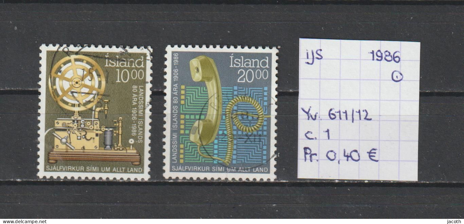 (TJ) IJsland 1986 - YT 611/12 (gest./obl./used) - Used Stamps