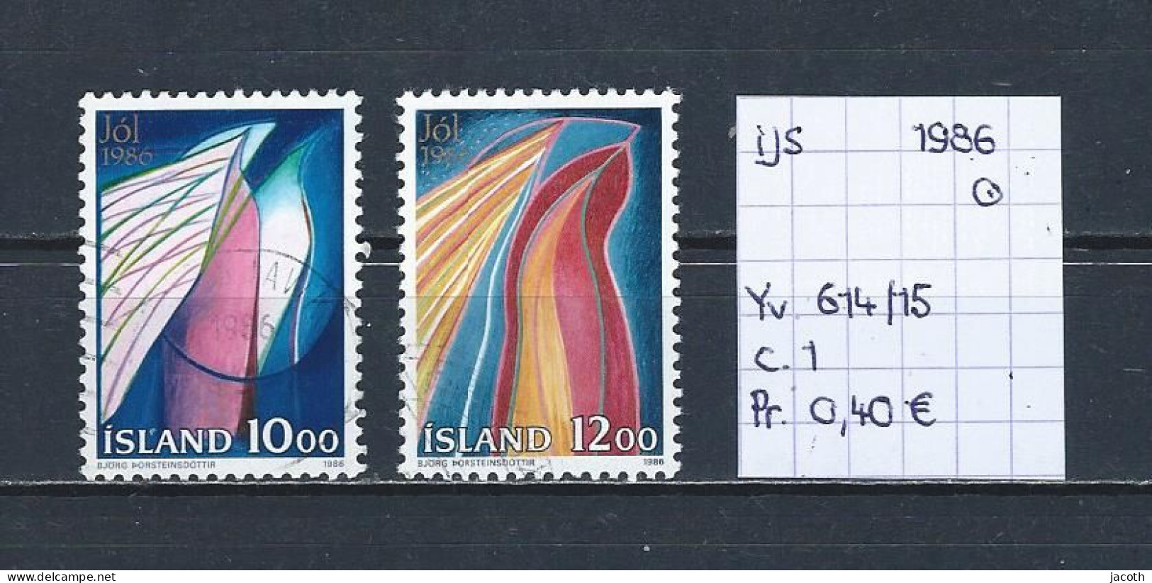 (TJ) IJsland 1986 - YT 614/15 (gest./obl./used) - Usati