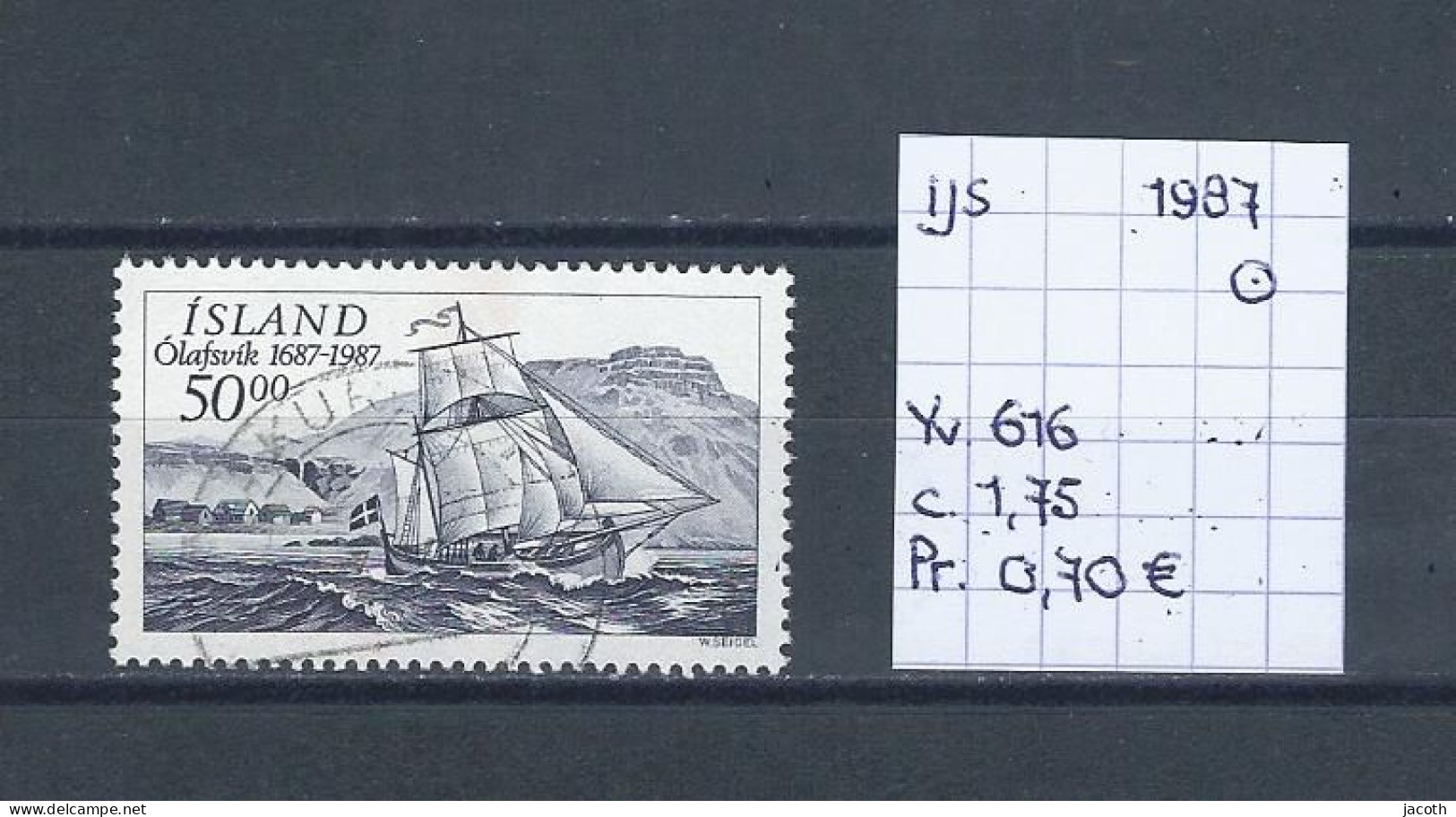 (TJ) IJsland 1987 - YT 616 (gest./obl./used) - Usati