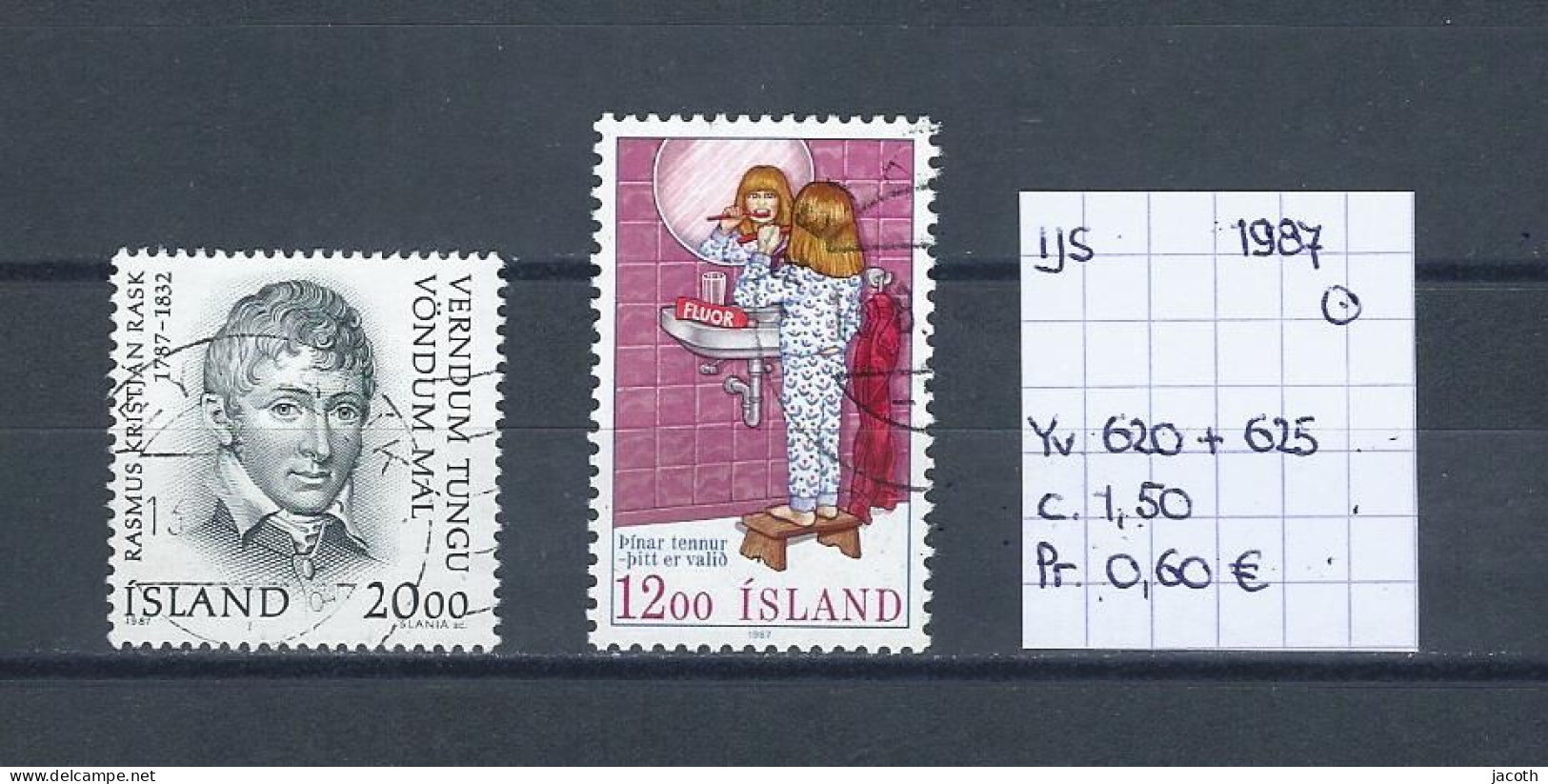 (TJ) IJsland 1987 - YT 620 + 625 (gest./obl./used) - Usati