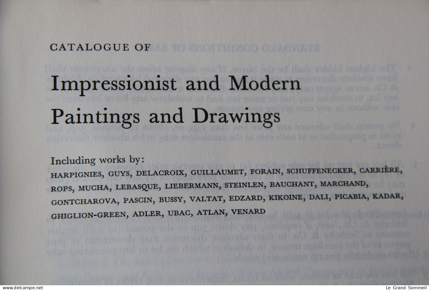 Sotheby&Co: 31/10/1973 catalogue of impressionist and modern paintings & drawings + Price list