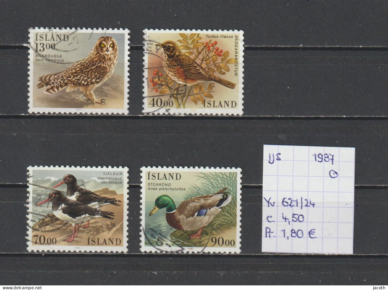 (TJ) IJsland 1987 - YT 621/24 (gest./obl./used) - Used Stamps