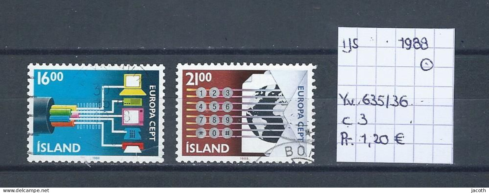 (TJ) IJsland 1988 - YT 635/36 (gest./obl./used) - Oblitérés