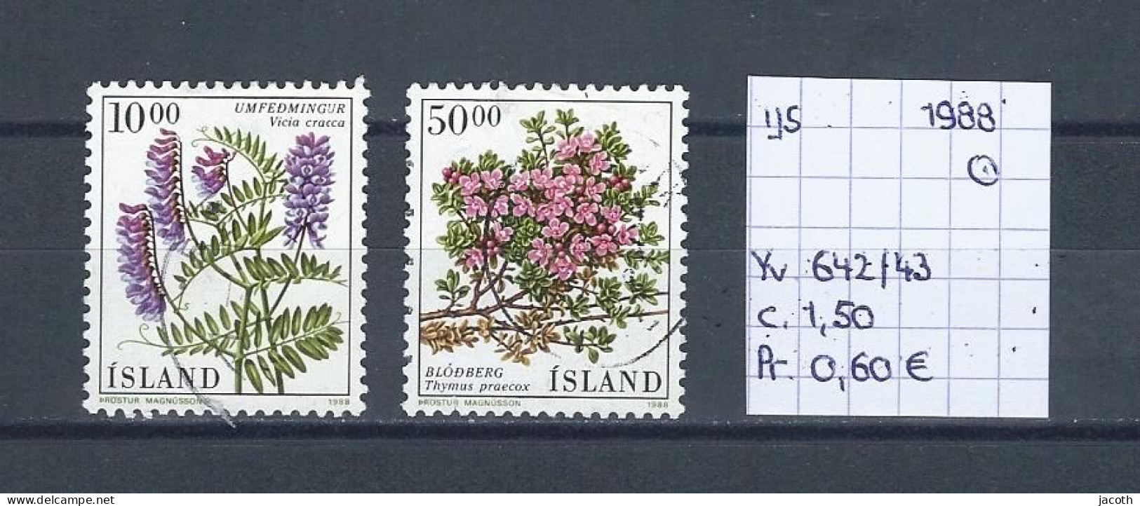 (TJ) IJsland 1988 - YT 642/43 (gest./obl./used) - Used Stamps