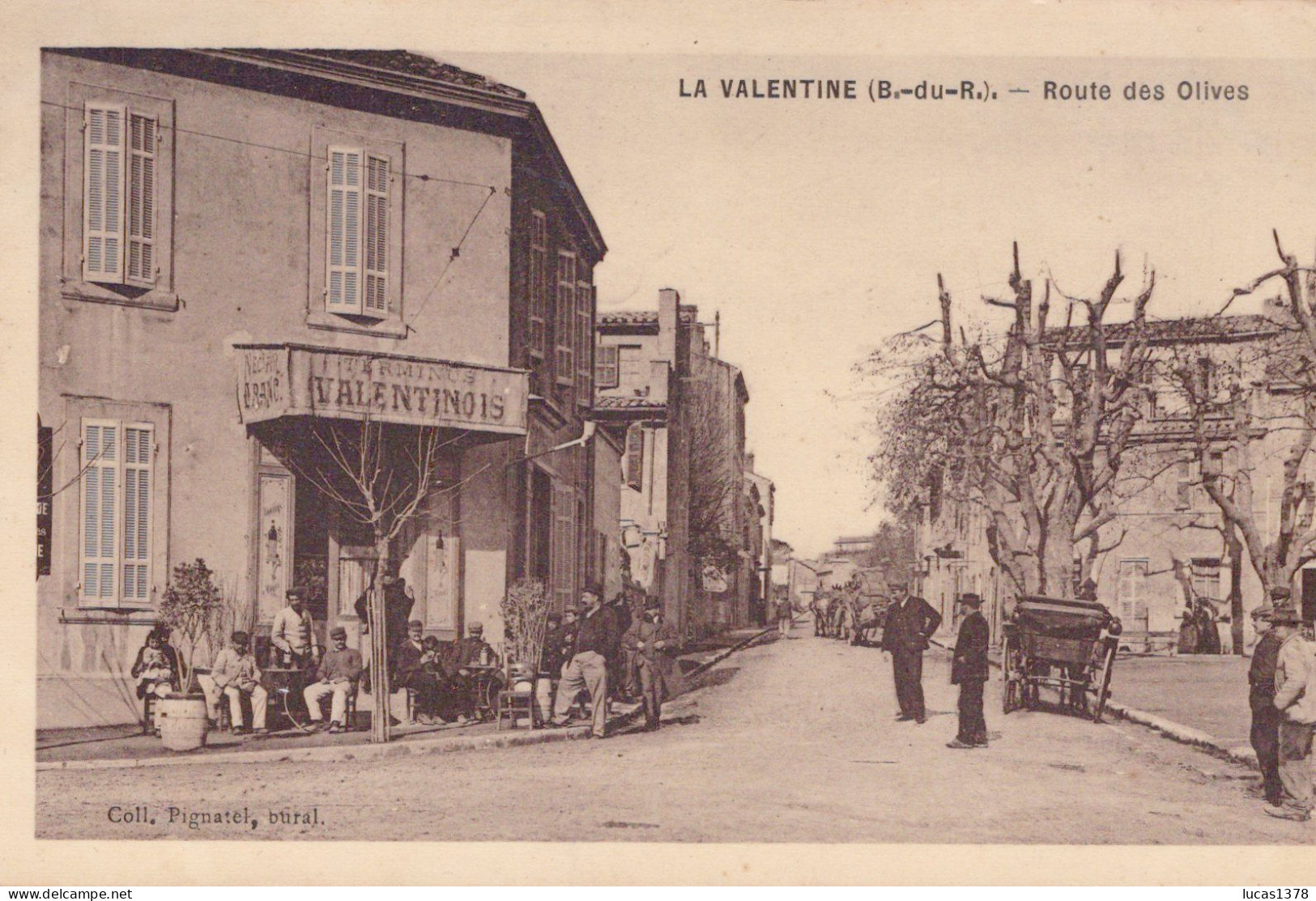 13 / MARSEILLE / LA VALENTINE /  ROUTE DES OLIVES / TERMINUS VALENTINOIS / RARE ET TRES BELLE CARTE PAPIER GLACE - Les Caillols, La Valentine