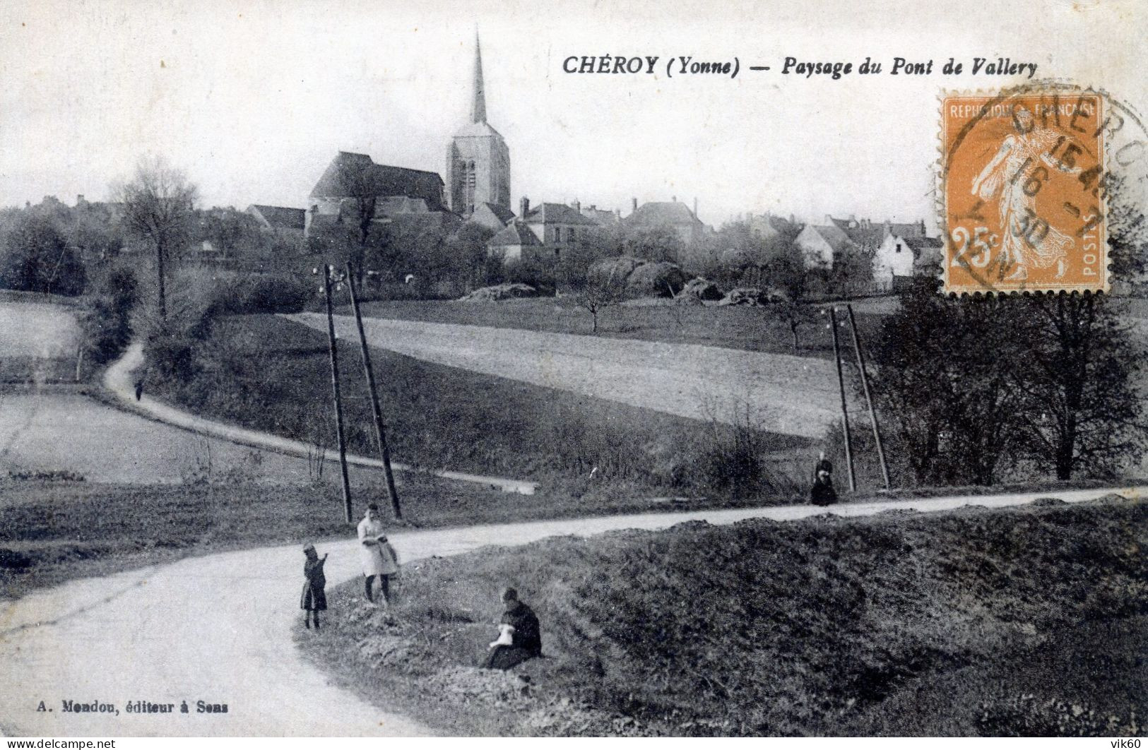 89  CHEROY  PAYSAGE DU PONT DE VALLERY - Cheroy