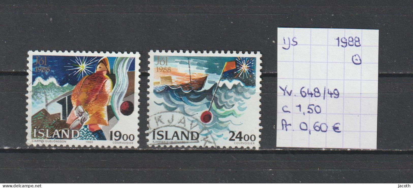 (TJ) IJsland 1988 - YT 648/49 (gest.:obl./used) - Used Stamps