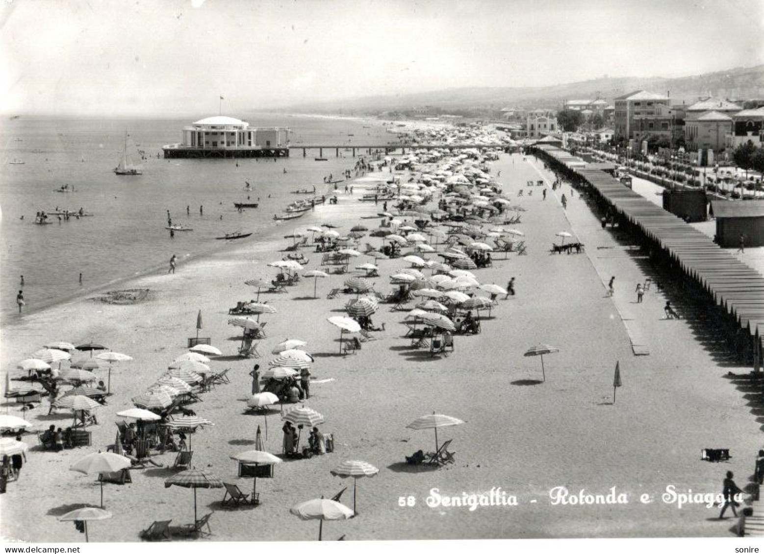 SENIGALLIA - ROTONDA E SPIAGGIA - ED.GIUSTINI - VG FG - C6905 - Senigallia