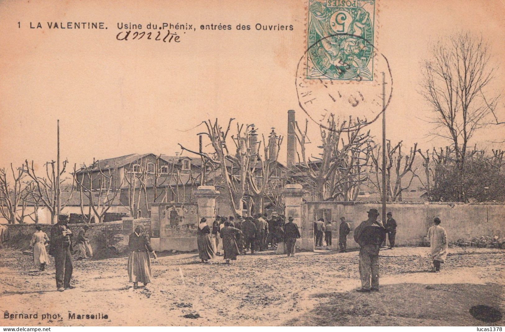 13 / MARSEILLE / LA VALENTINE / USINE DU PHENIX / ENTREE DES OUVRIERS / EDIT BERNARD 1  / TRES JOLIE CARTE - Les Caillols, La Valentine