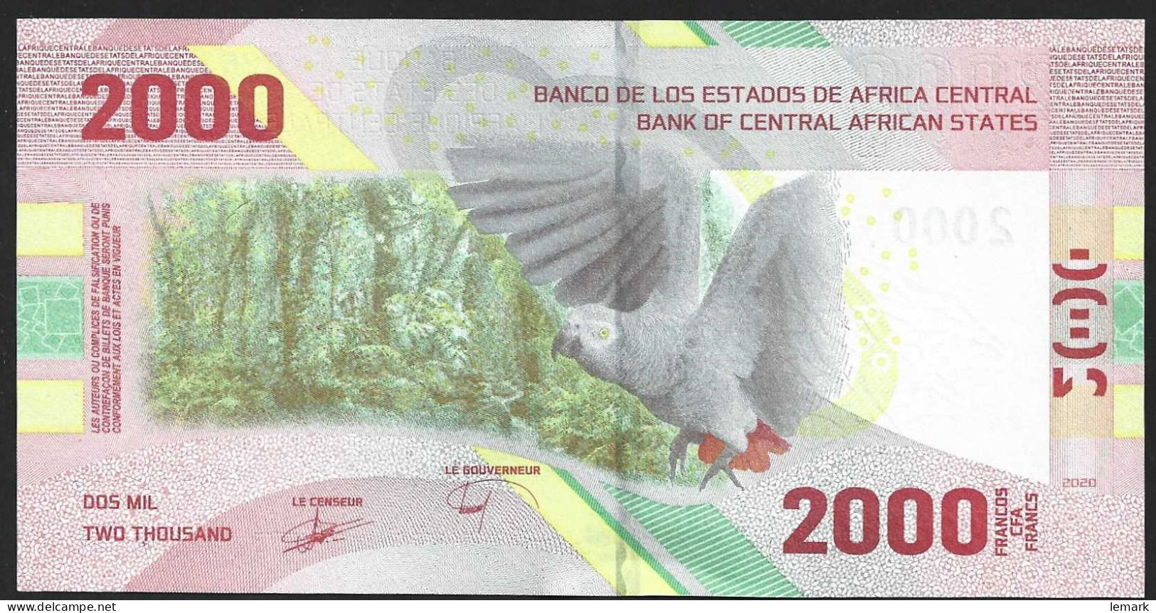 CAS 2000 Francs 2022 P702 UNC - Zentralafrikanische Staaten